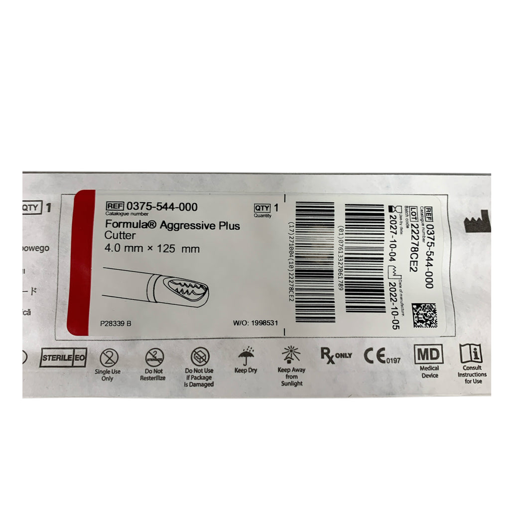 STRYKER 0375-544-000 Formula Aggressive Plus Cutter 4.0mm x 125mm Exp 2027 10