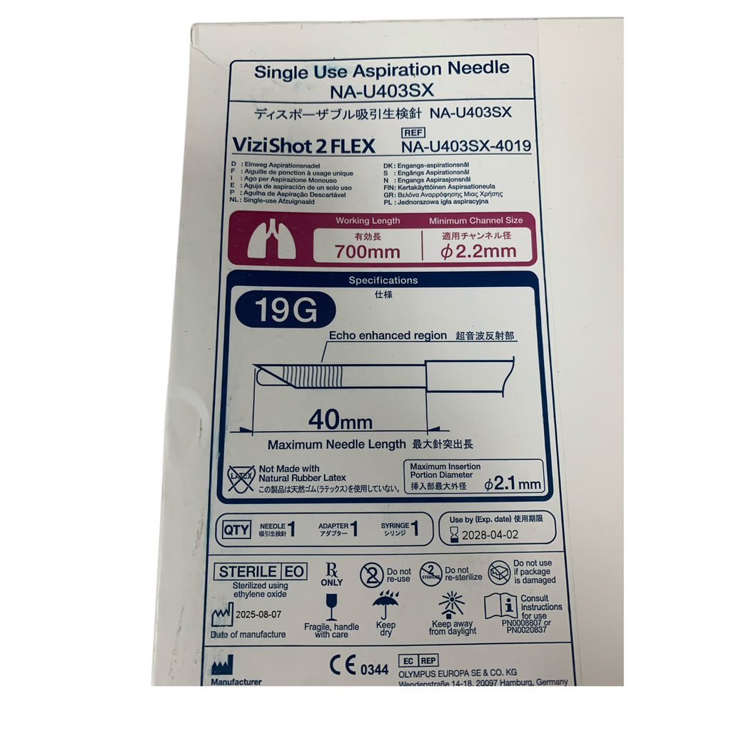 OLYMPUS NA-U403SX-4019 ViziShot 2 FLEX Single Use Aspiration Needle 19G Exp 2028 04