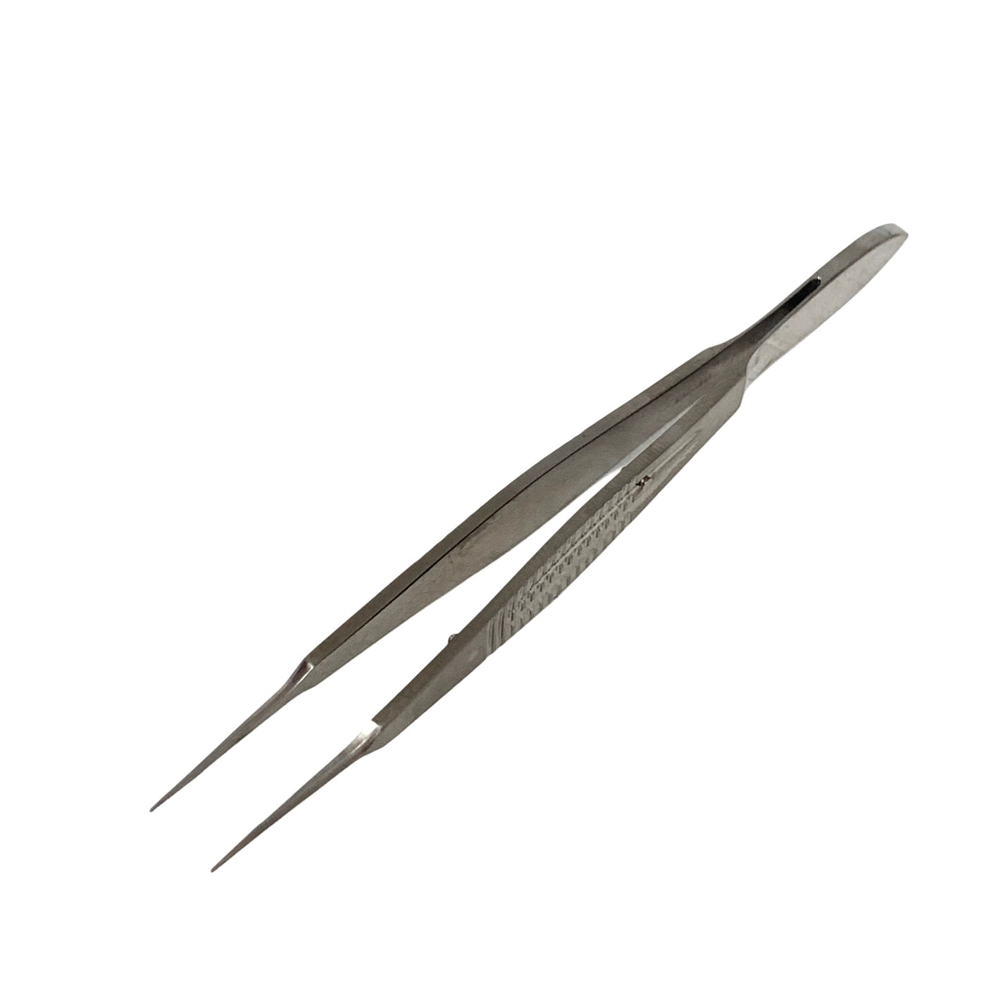 AMBLER REF 2288E MacGregor conjunctival forceps 4 3/8'',straight shafts, 5.5mm tying platform, 1.0mm cross-serrated tips, wide flat handle