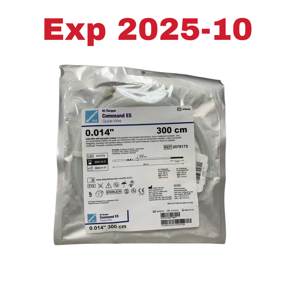 ABBOTT 2078175 Hi-Torque Command ES Guide Wire 0.014" 300 cm Exp 2025 10