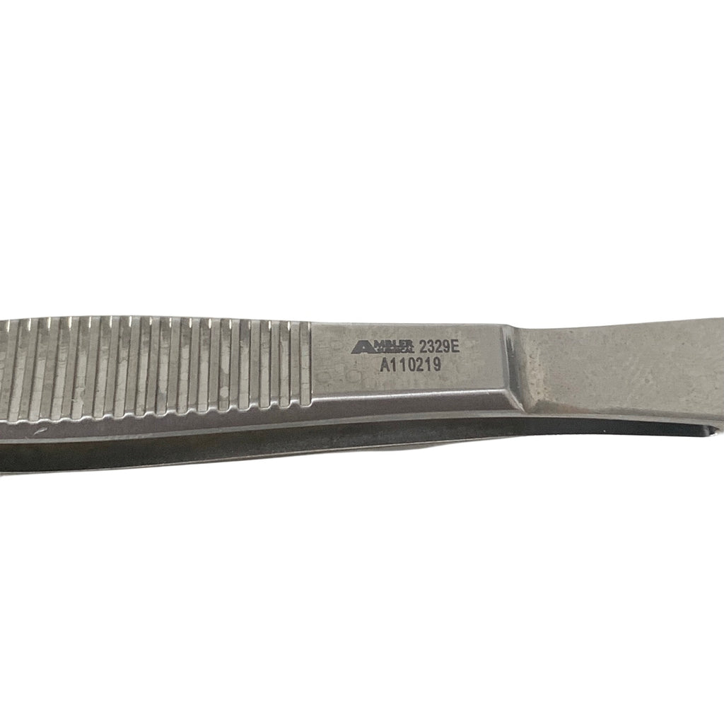 AMBLER REF 2329E Berke ptosis clamp forceps 3 7/8''with slide lock, curved around shafts, 20.0mm jaws with longitudinal serrations