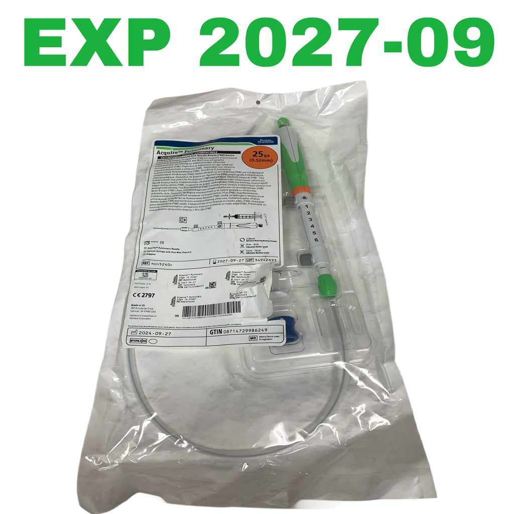 BOSTON SCIENTIFIC REF M00552400 Acquire Pulmonary Endobronchial Ultrasound Fine Needle Biopsy FNB Device 25ga 0.52mm Olympus Scope Compatible, Exp.2027/09