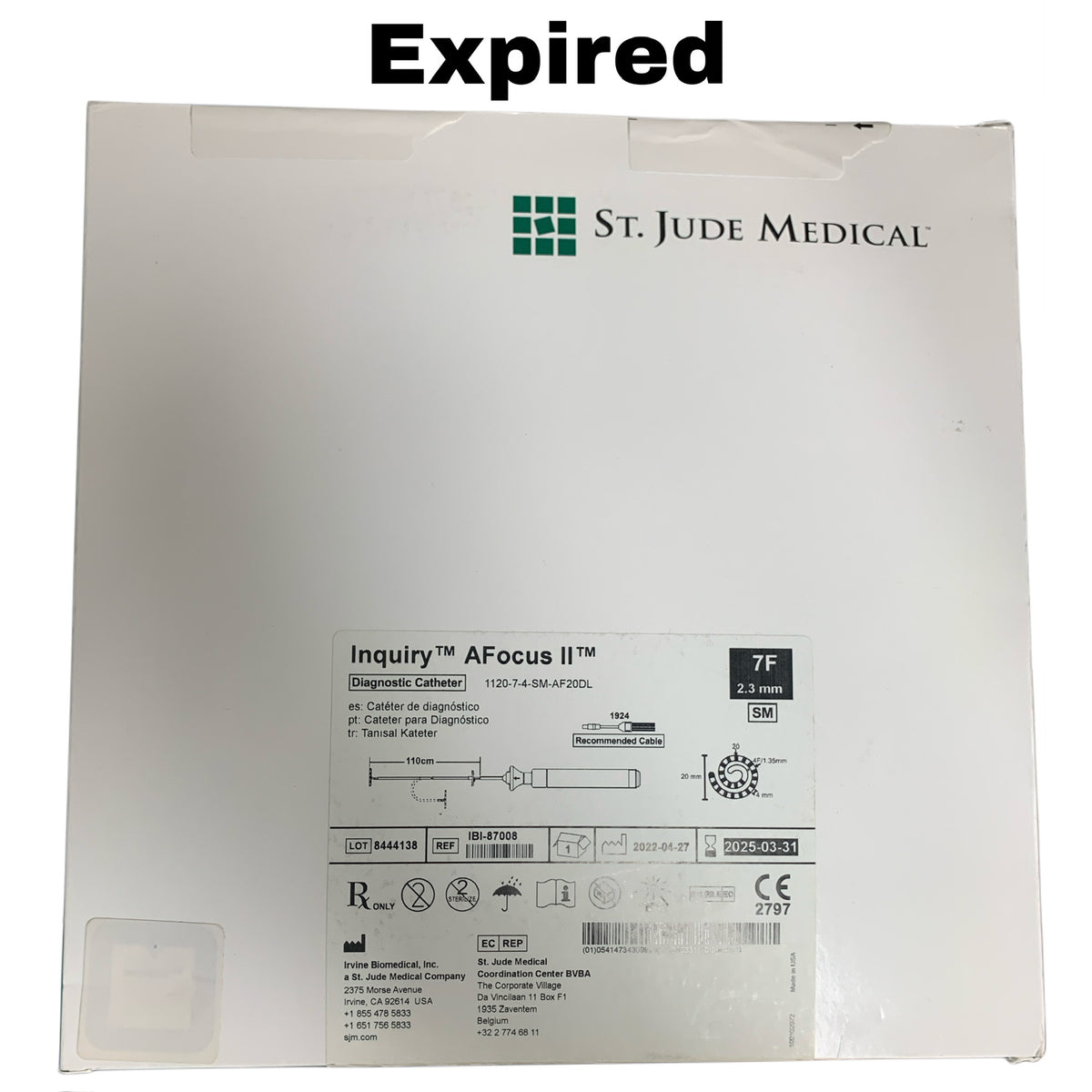 ST JUDE MEDICAL IBI-87008 Inquiry AFocus II Diagnostic Catheter 7F 2.3 mm 110 cm EXP 2025 03