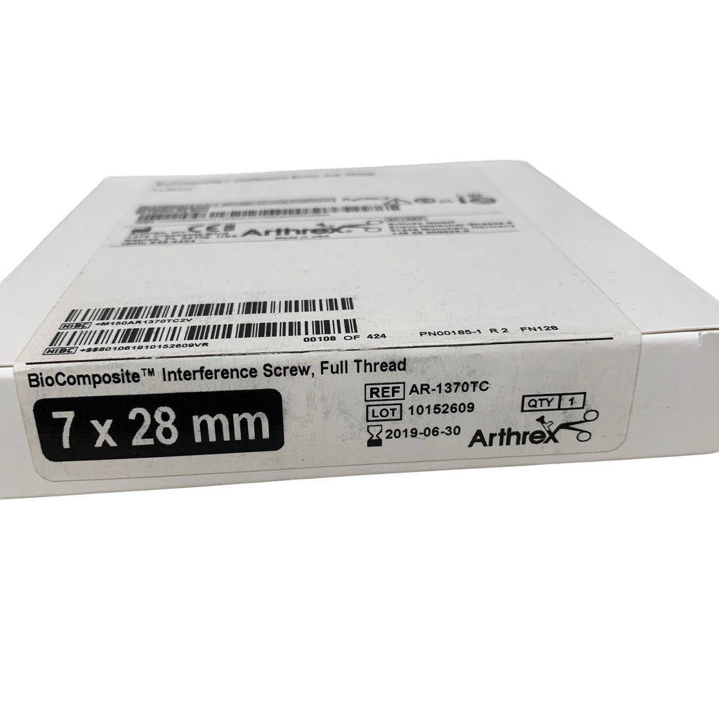 ARTHREX AR-1370TC BioComposite Interference Screw Full Thread 7 x 28 mm Exp 2019 06