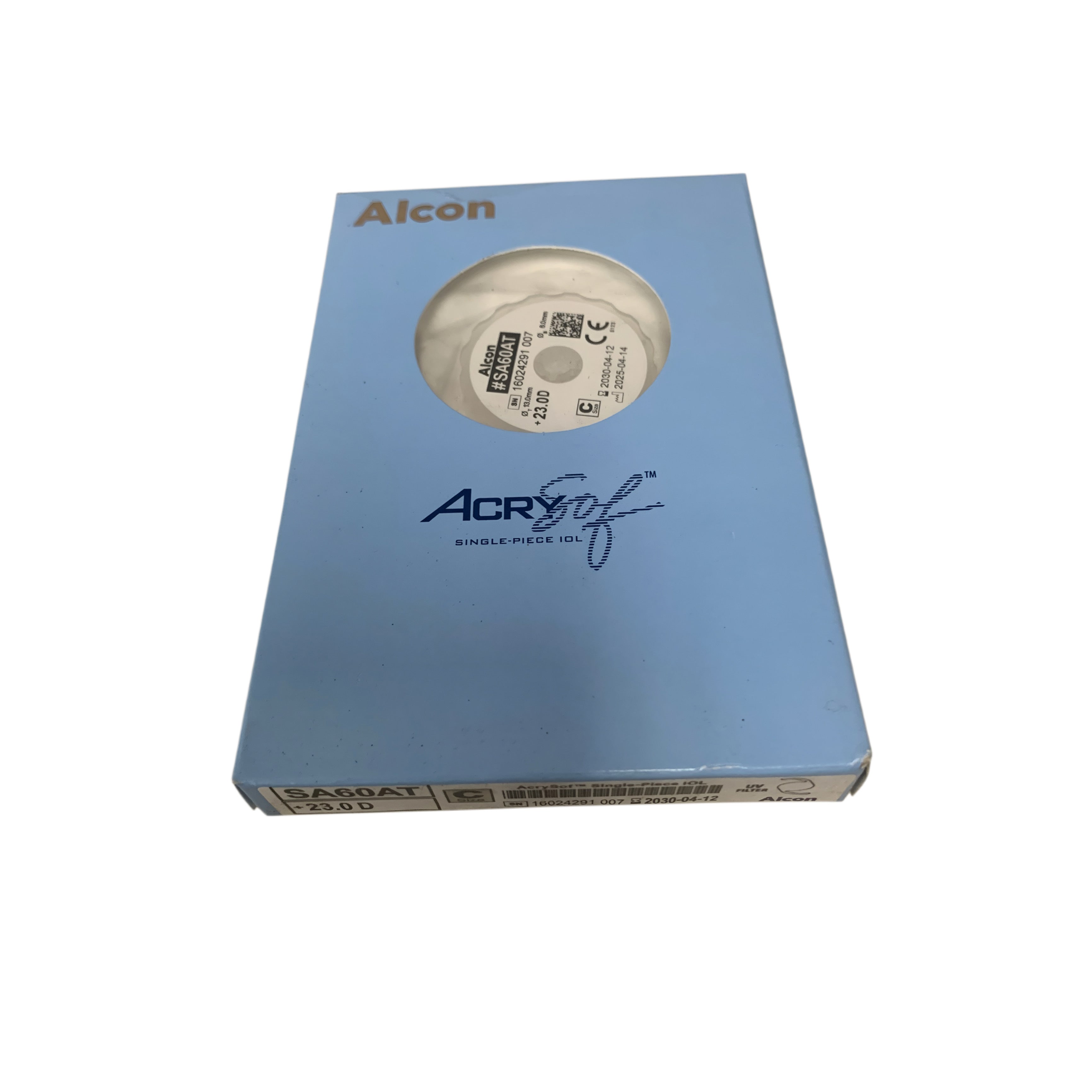 ALCON SA60AT +23.0 D, C Size, AcrySof Single-Piece IOL EXP 2030-04