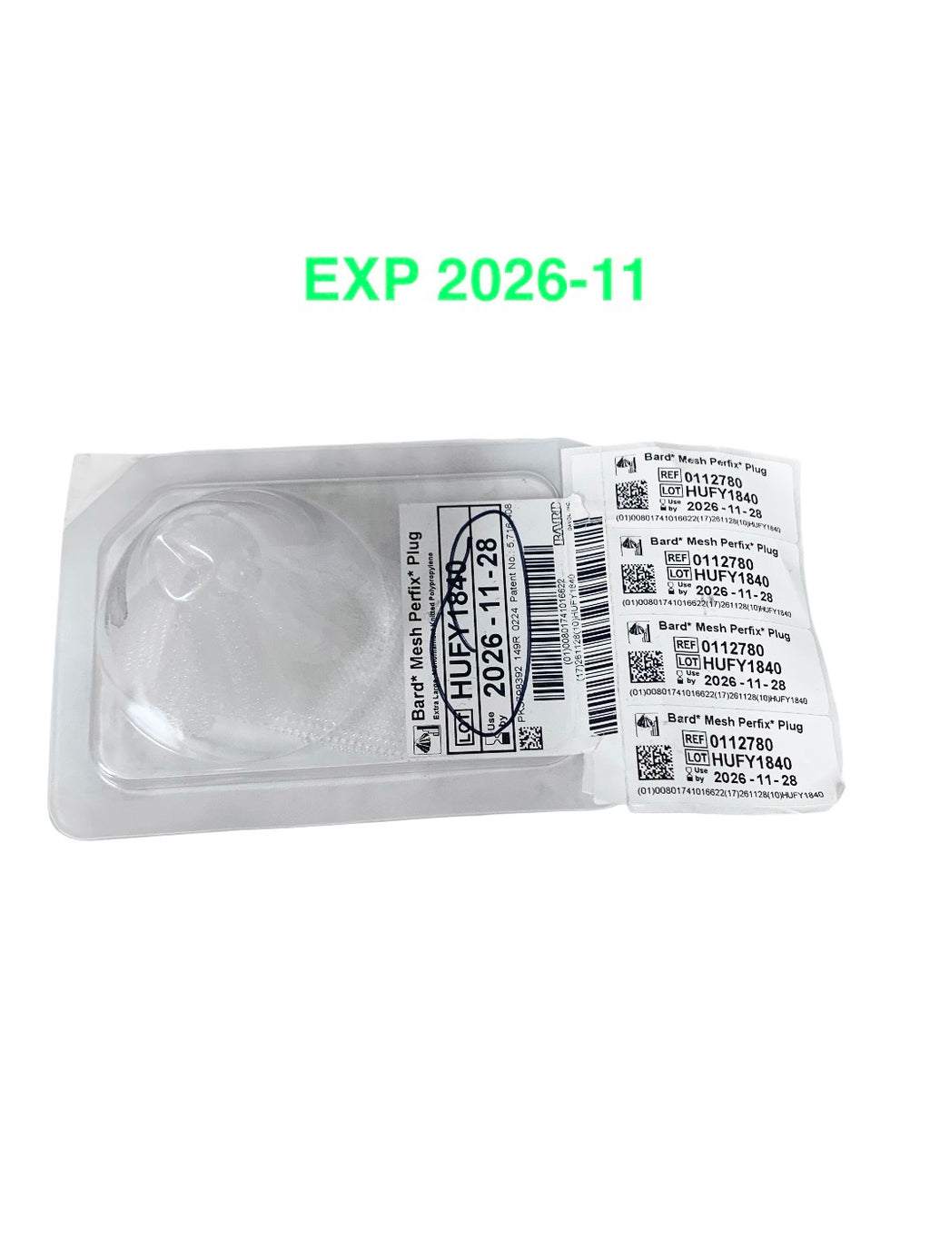 BARD REF 0112780 PerFix Mesh Plug Extra Large EXP 2026 11