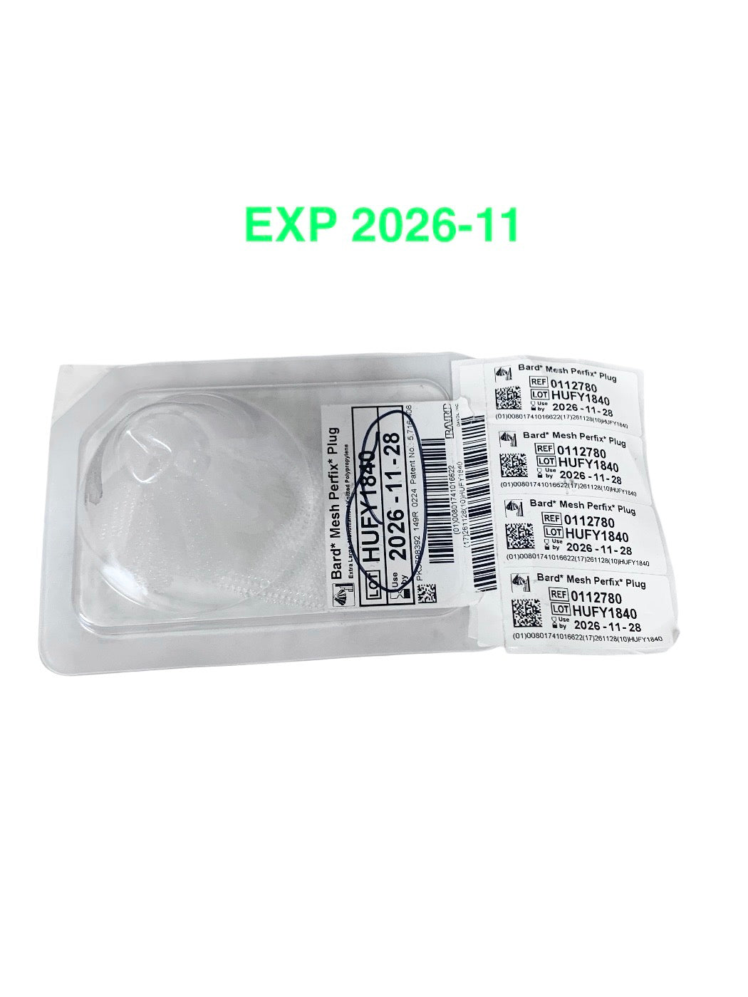 BARD REF 0112780 PerFix Mesh Plug Extra Large EXP 2026 11