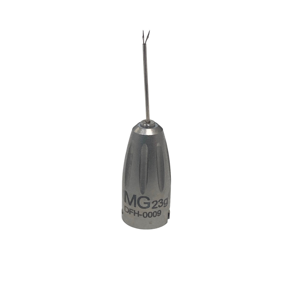MST REF DFH-0009 & DFH-0026, 23g Ahmed Micro-Graspers, Curved & 23g Ahmed Needle Driver, Straight With Forceps Handle