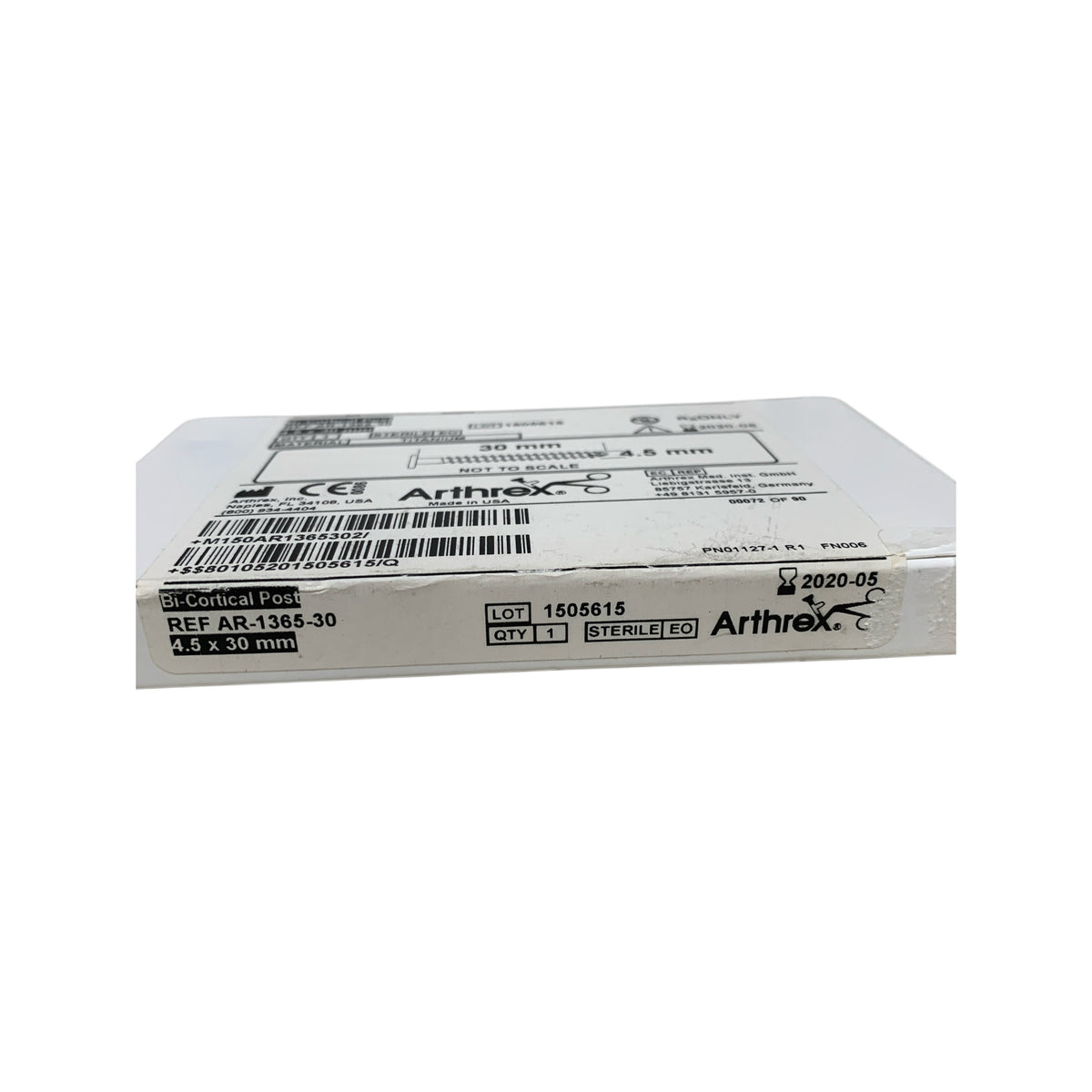 ARTHREX AR-1365-30 Bi Cortical Post 4.5 x 30 mm Exp 2020 05