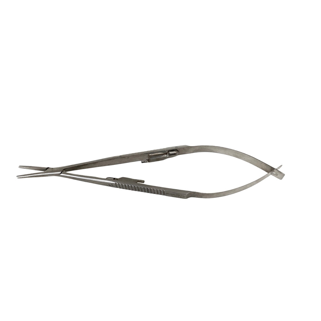 AMBLER REF 4468E Castroviejo needle holder 5 7/8'',heavy, straight, 14.0mm smooth jaws, flat handle, with lock