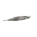 AMBLER REF 5677E Vannas capsulotomy scissors 3 3/8'',curved 6.0mm blades, sharp tips, flat handle
