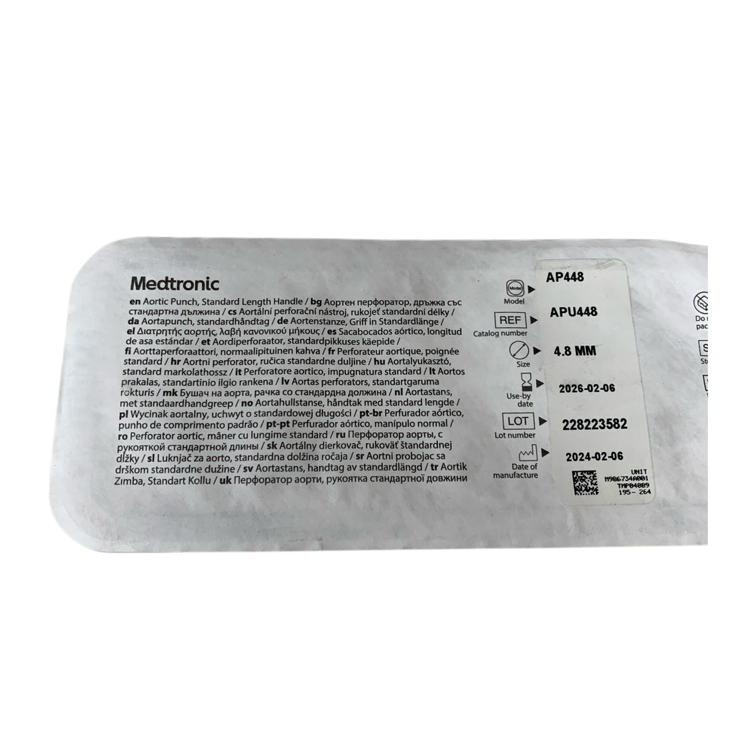 MEDTRONIC REF APU448 Aortic Punch Standard Length Handle 4.8 mm, Exp.2026/02