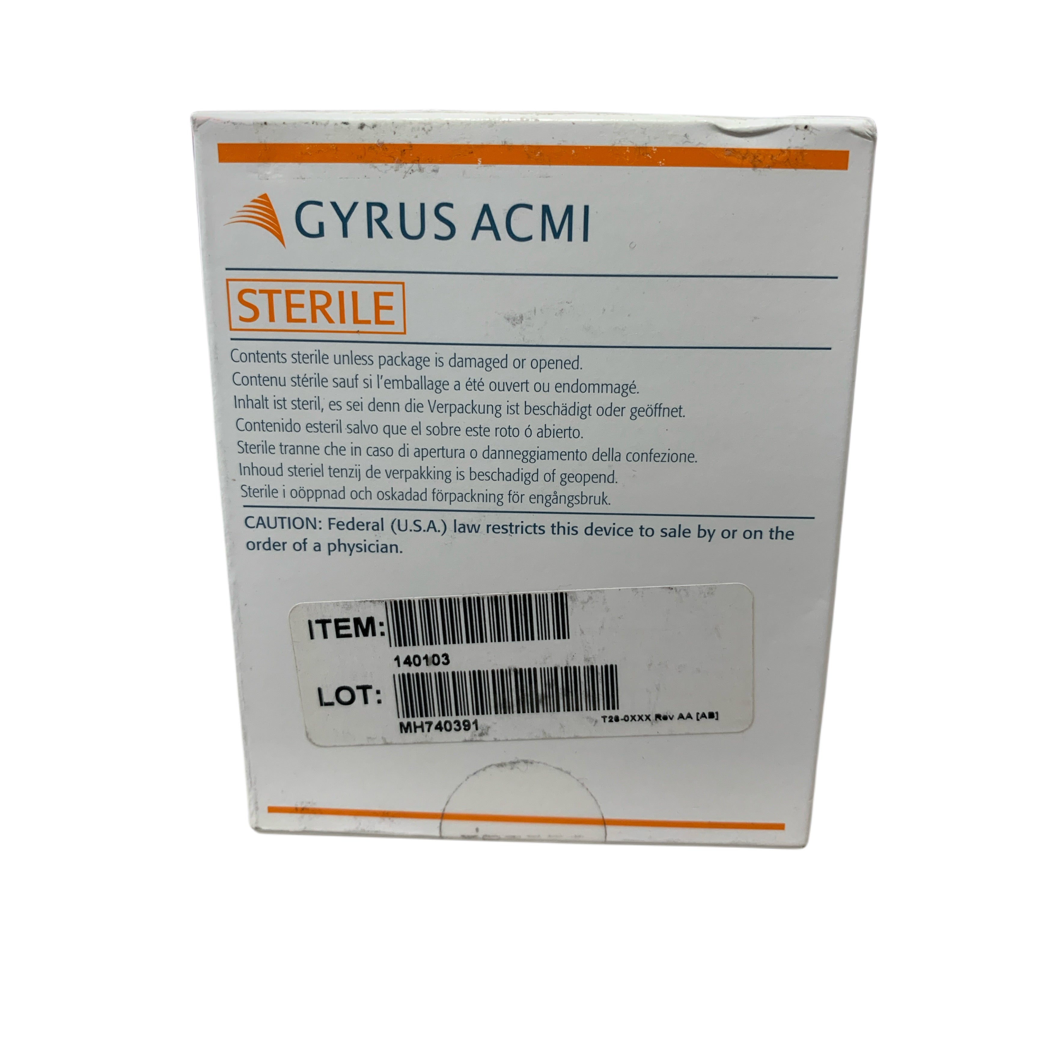 GYRUS ACMI REF 140103 Schuknecht Wire Piston .8 mm Diameter 3.75 mm Length Fluoroplastic-Stainless, Exp.2028/04