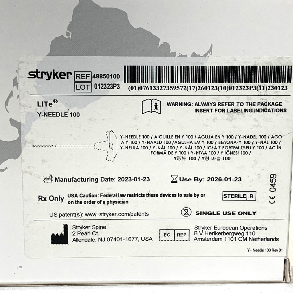 STRYKER REF 48850100 LITe Y-Needle 100, EXP.2026/01