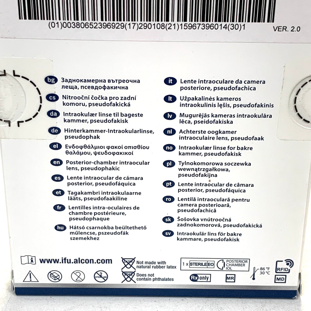 ALCON REF CC60WF Clareon Aspheric UV Absorbing Intraocular Lens IOL +25.0 D, Exp.2029/01