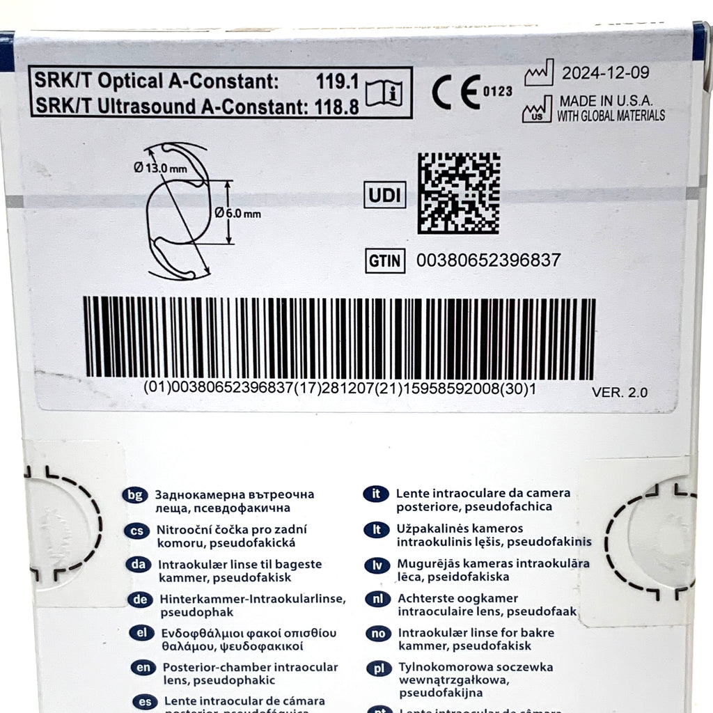 ALCON REF CC60WF Clareon UV Intraocular Lens IOL +20.5 D, Exp.2028/12