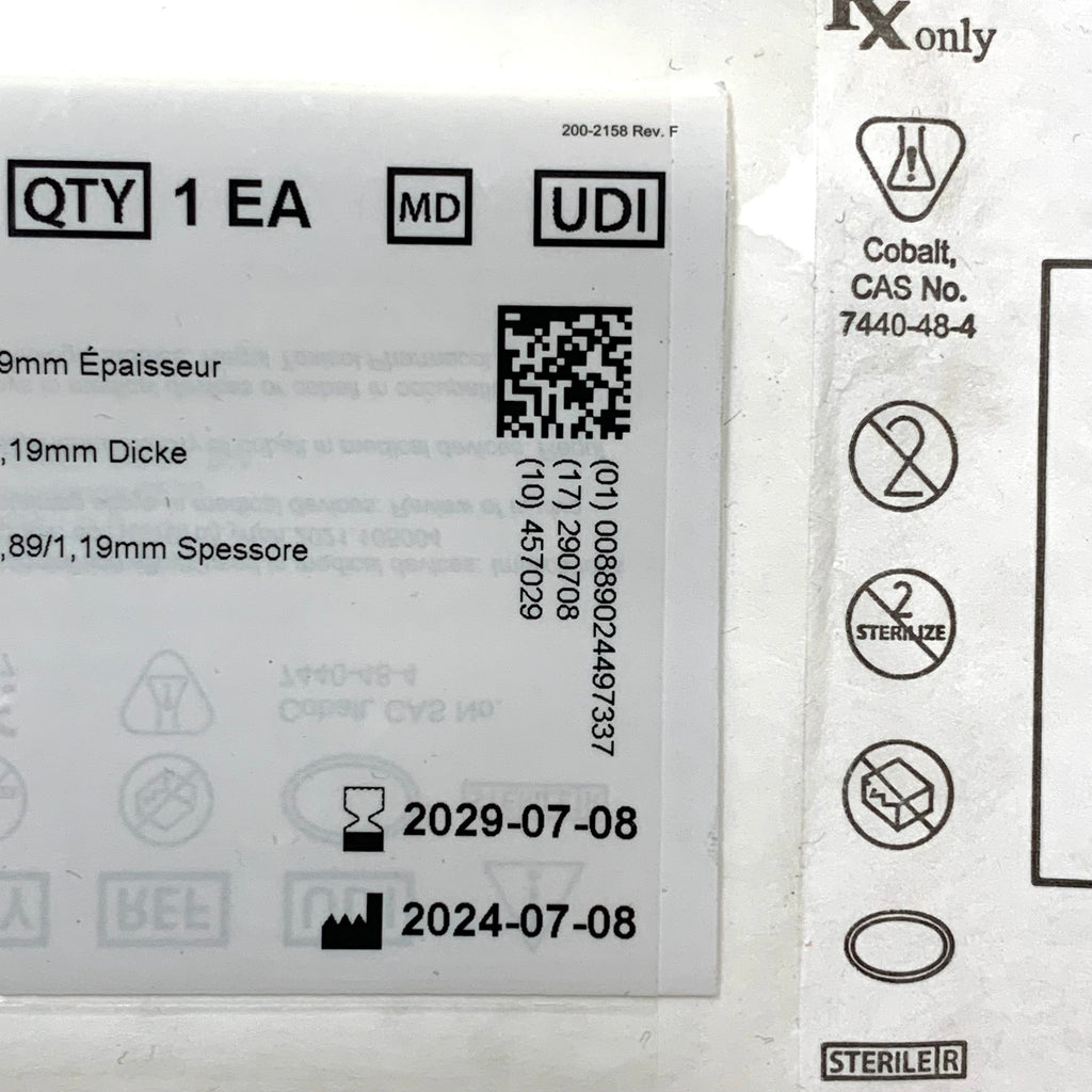 ZIMMER REF 300065119YTL Stablecut Oscillating Saw Blade 65mm L x 30mm W x 0.89/1.19mm Thick (Fits Stryker Power Systems), Exp.2029/07