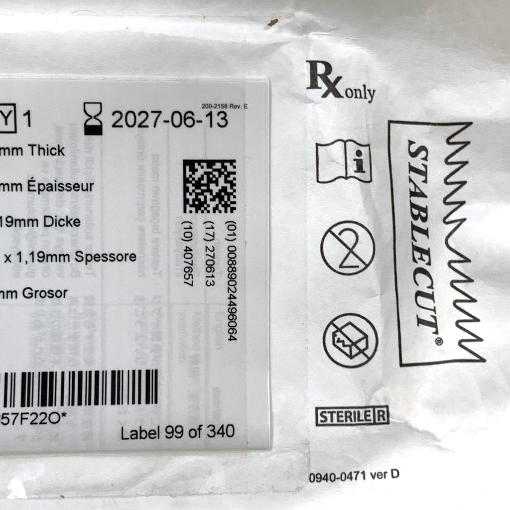 ZIMMER /SYNTHES REF 20090119AGC Stablecut Oscillating Saw Blade 90mm x 20mm x 1.19mm, EXP.2027/06