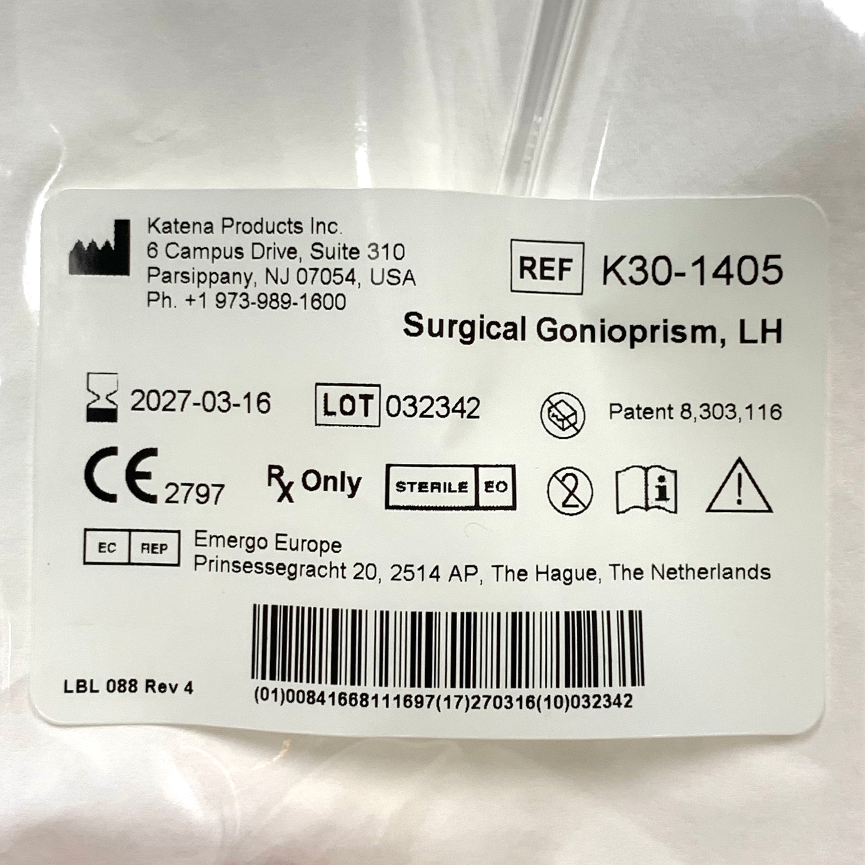 KATENA REF K30-1405 Surgical Gonioprism LH, Exp.2027/03