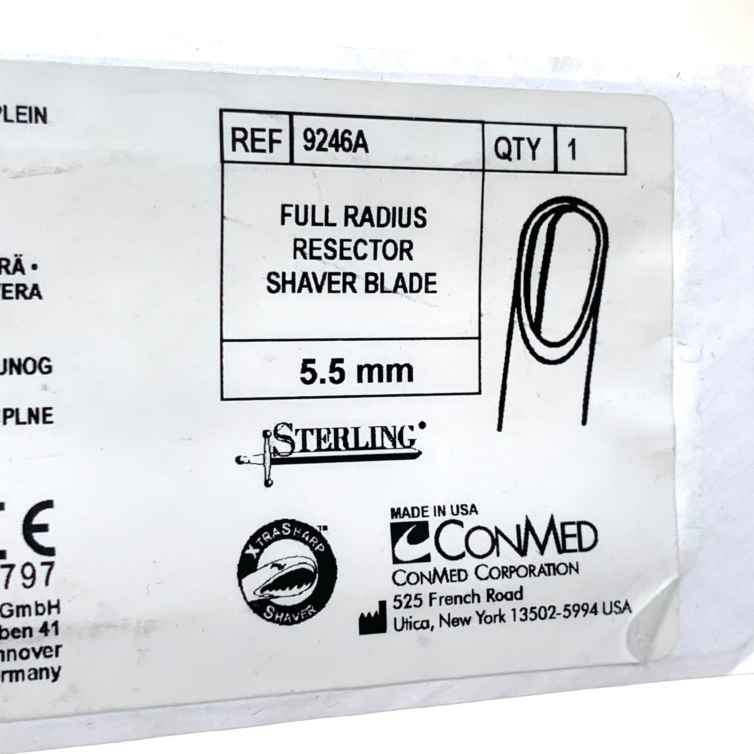 CONMED REF 9246A Sterling Full Radius Resector Shaver Blade 5.5mm, EXP.2030/05