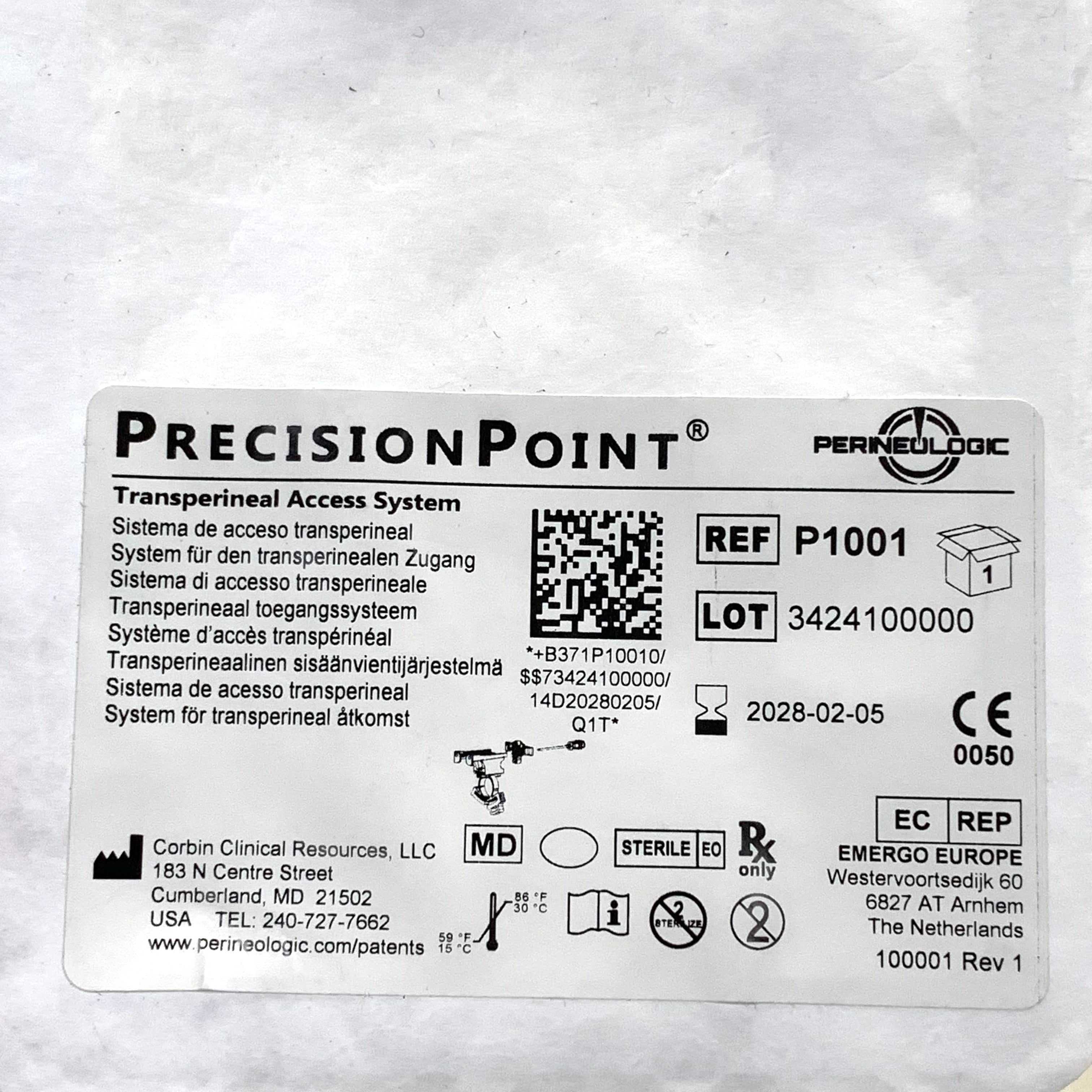PERINEULOGIC REF P1001 PrecisionPoint Transperineal Access System, EXP.2028/02