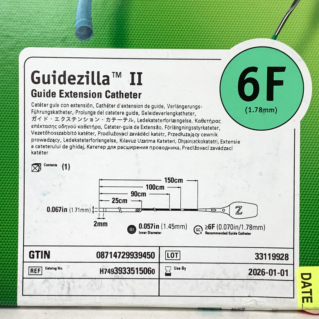 BOSTON SCIENTIFIC REF H7493933515060 Guidezilla II Guide Extension Catheter 6F, EXP.2026/01