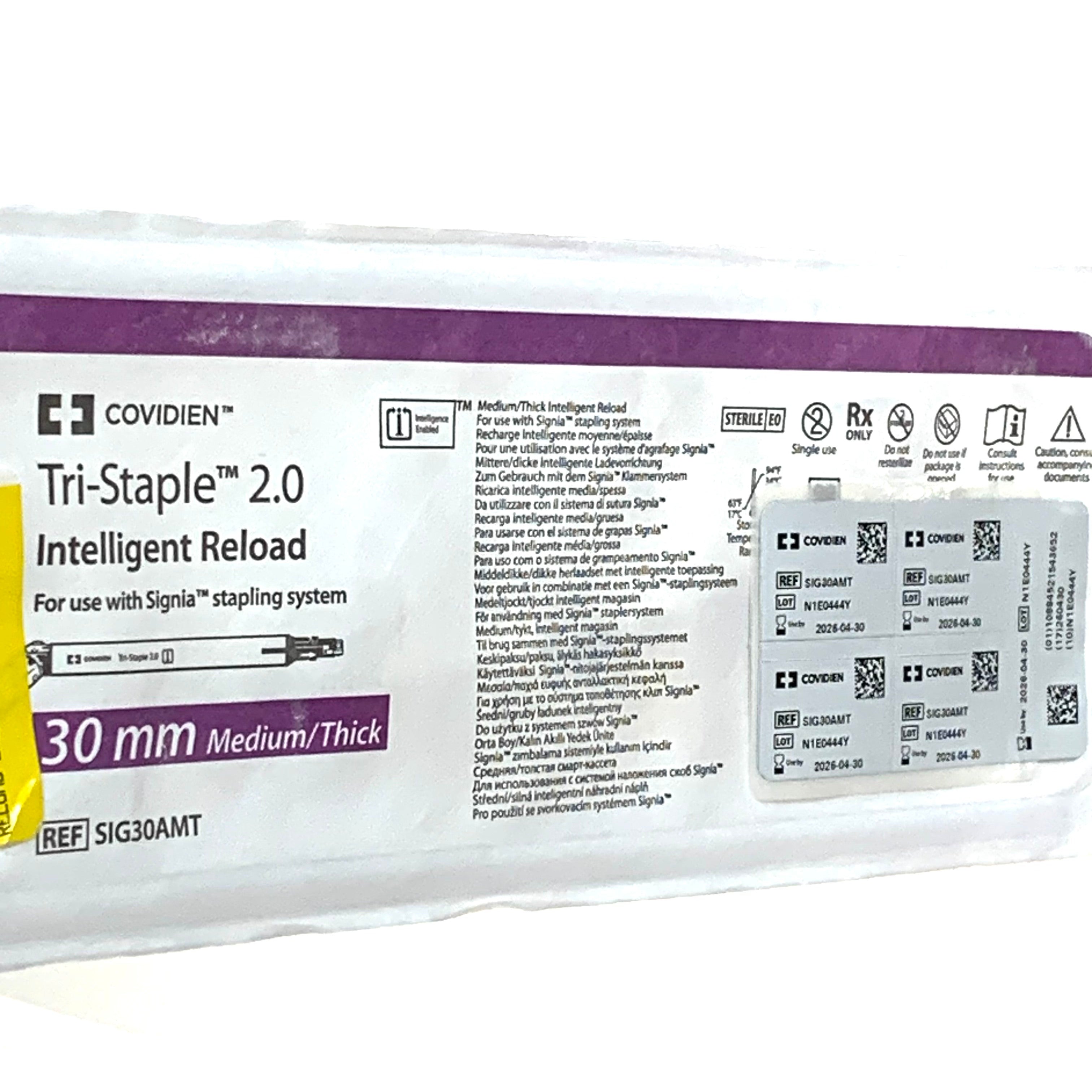 COVIDIEN REF SIG30AMT Tri-Staple 2.0 Intelligent Reload 30mm Medium/Thick For Signia Stapling System, Exp.2026/04