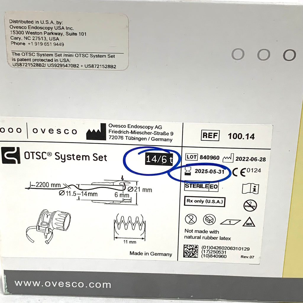 OVESCO REF 100.14 OTSC System Set 14/6 t, EXP.2025/05