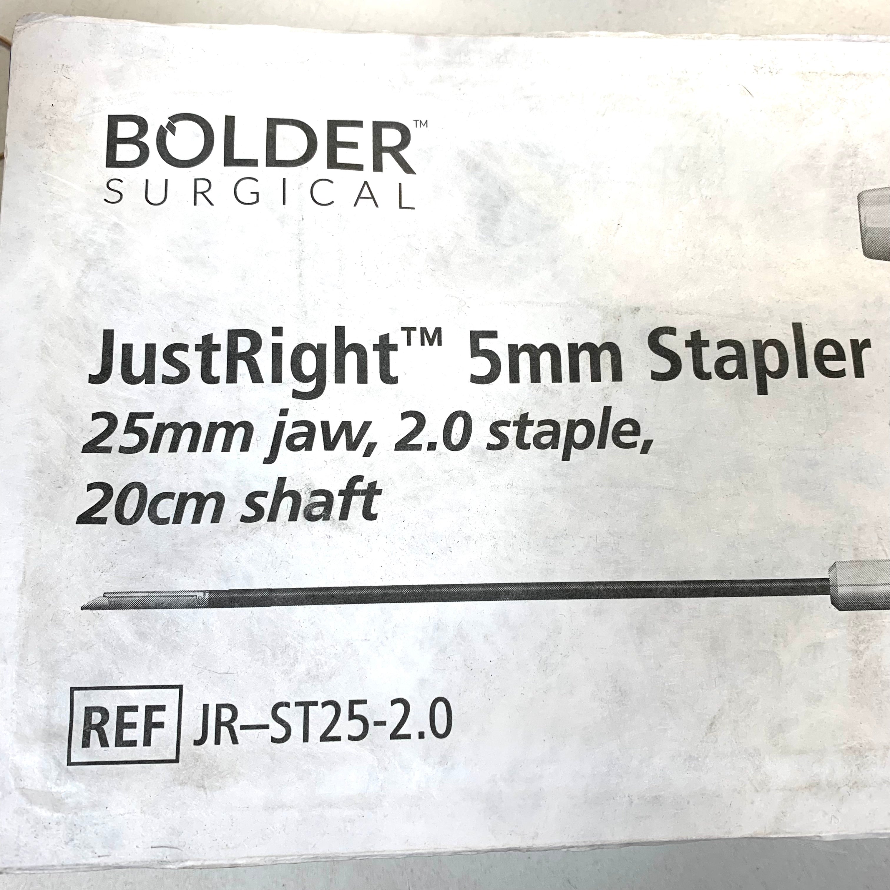 BOLDER SURGICAL REF JR-ST25-2.0 JustRight 5mm Stapler 25mm Jaw 20cm Shaft, EXP.2024/05