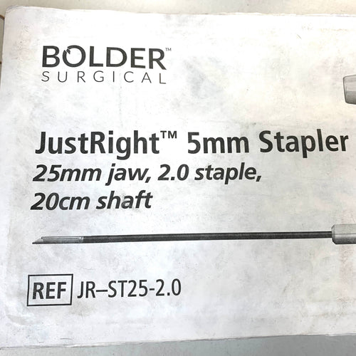 BOLDER SURGICAL REF JR-ST25-2.0 JustRight 5mm Stapler 25mm Jaw 20cm Shaft, EXP.2024/05