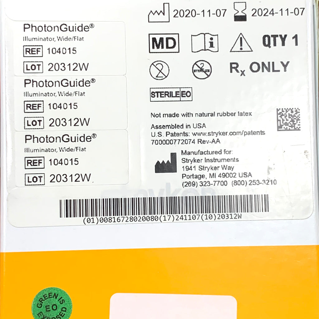STRYKER REF 104015 PhotonGuide Wide Flat Illuminator, Exp.2024/11