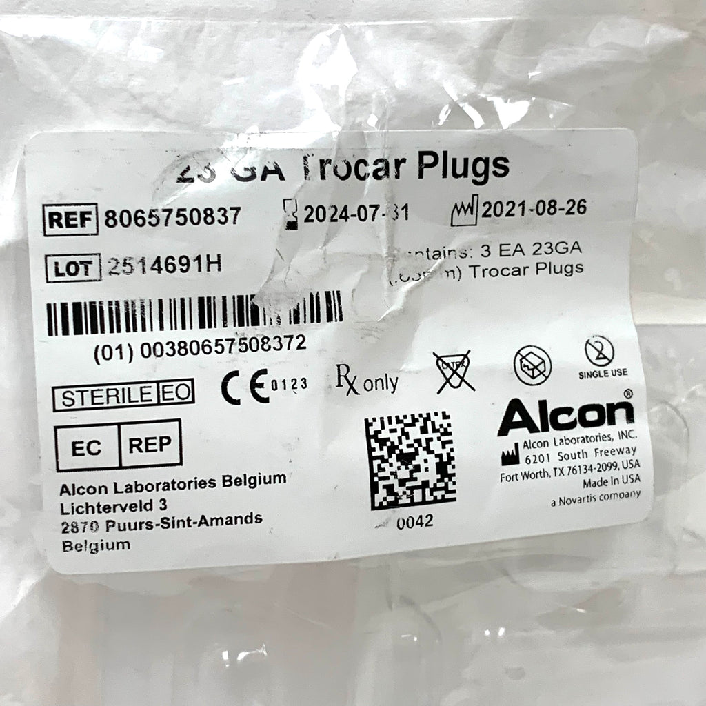 ALCON REF 8065750837 23 GA Trocar Plugs, Exp.2024/07