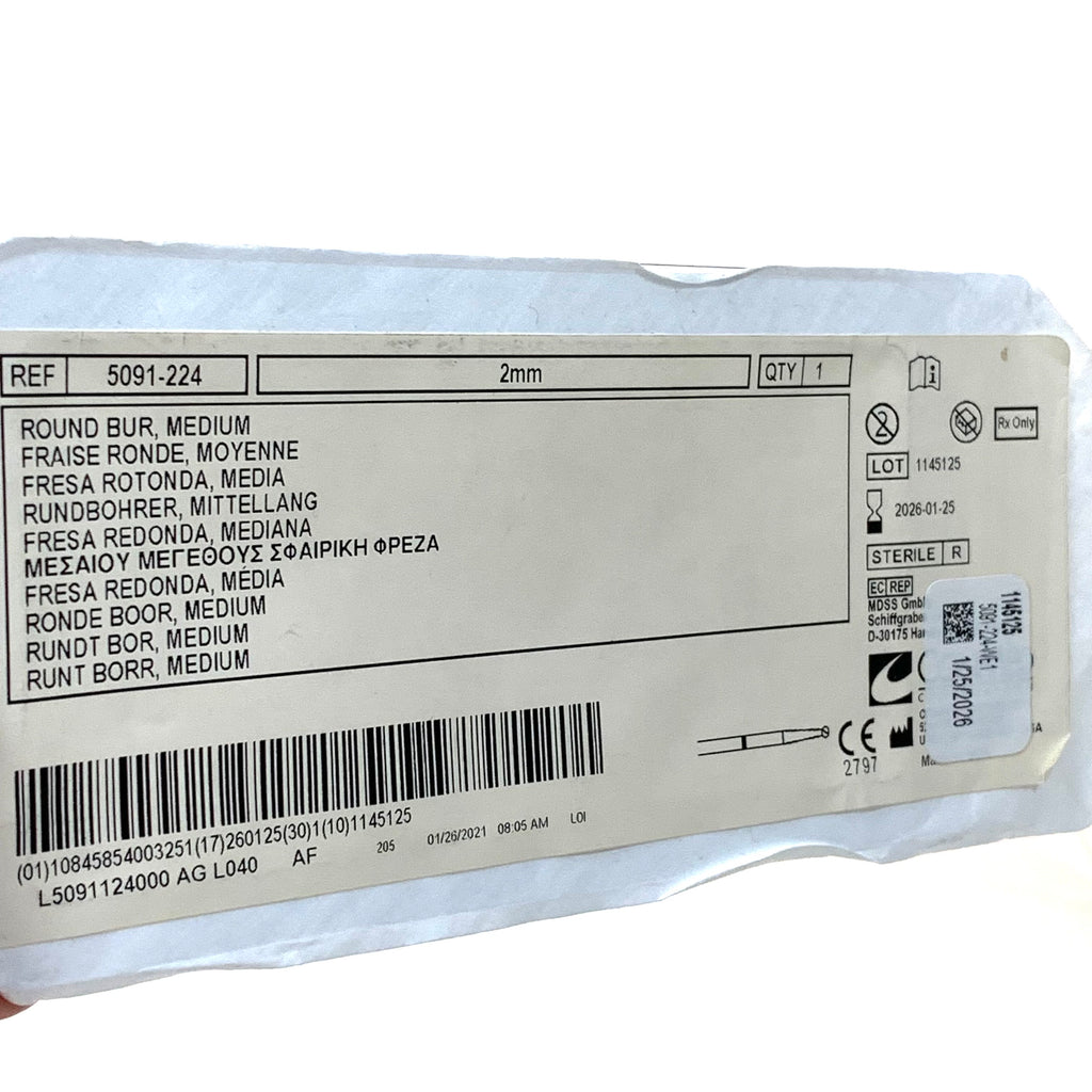 CONMED REF 5091-224 Round Bur Medium 2mm, Exp.2026/01
