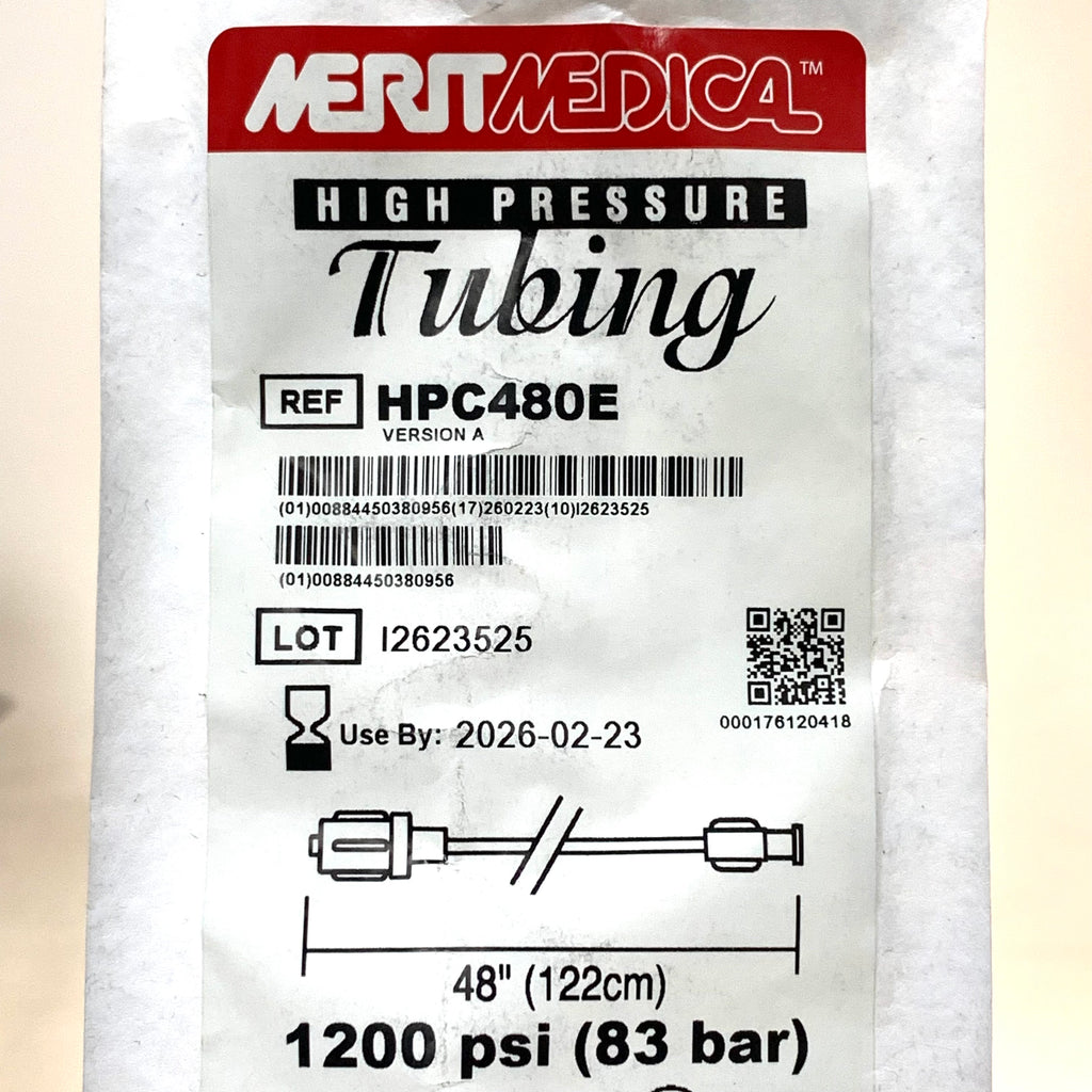MERIT MEDICAL REF HPC480E High Pressure Tubing 48" 1200 psi, Exp.2026/02
