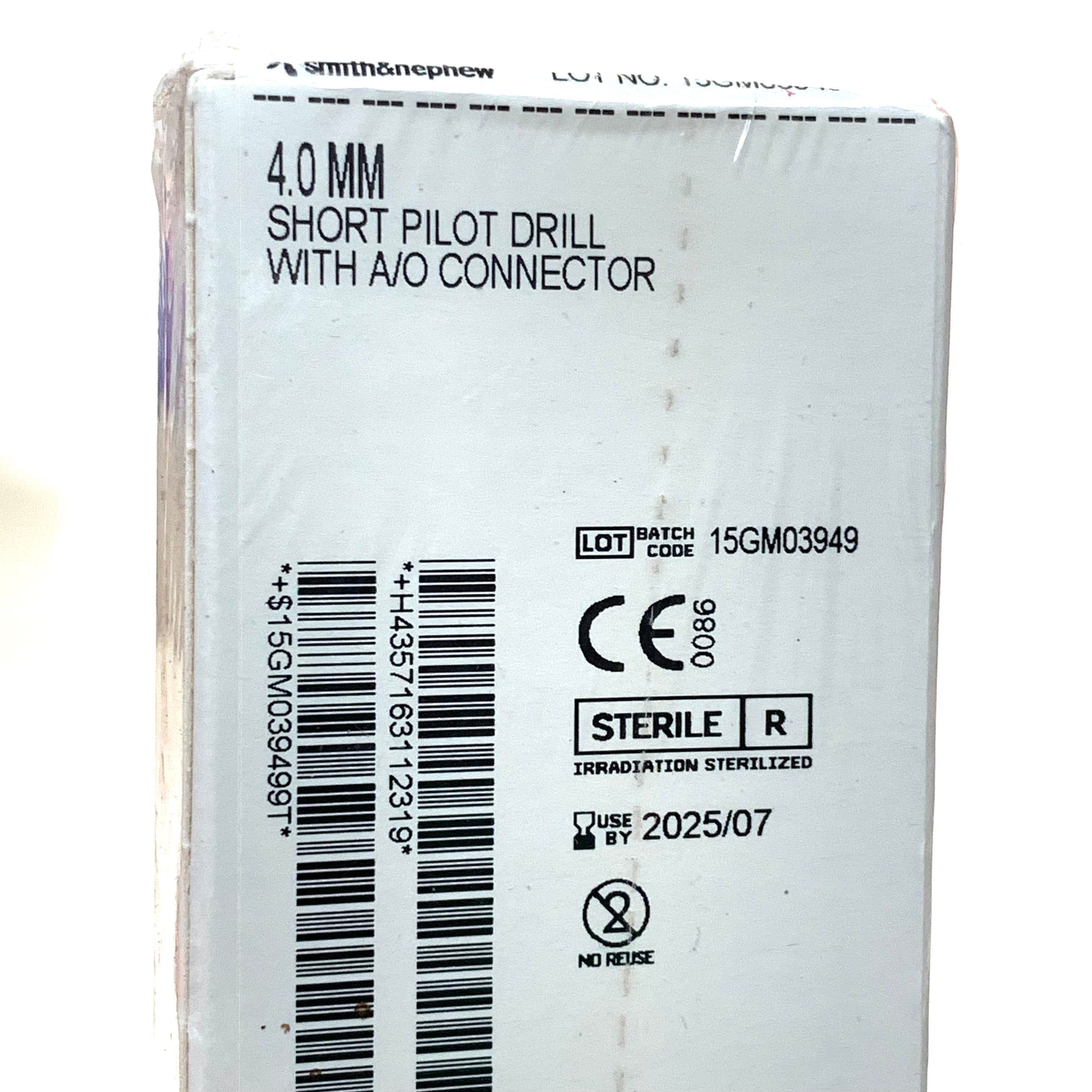 SMITH & NEPHEW REF 71631123 4.0 mm Short Pilot Drill with A/O Connector, Exp.2025/07