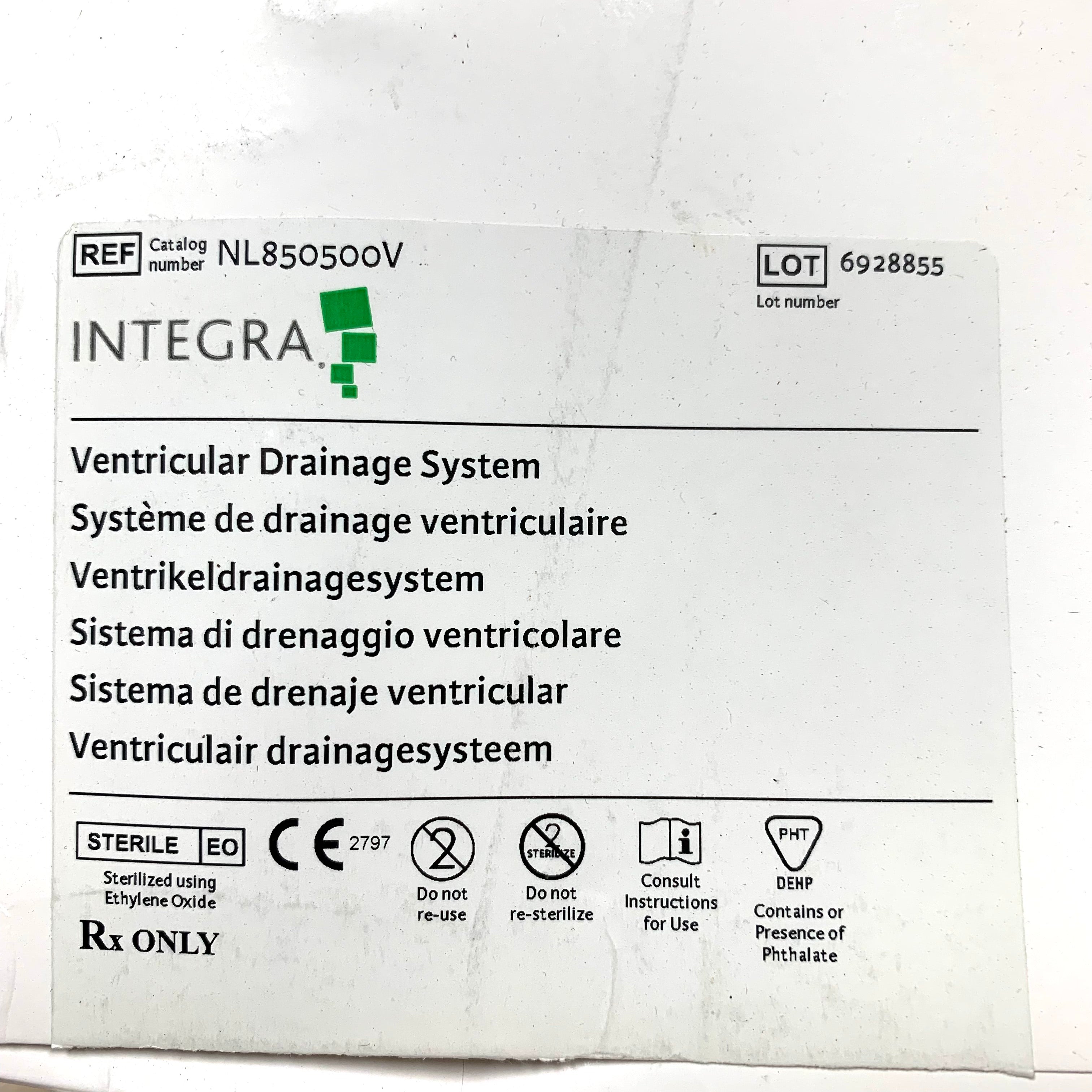 INTEGRA REF NL850500V Ventricular Drainage System, Exp.2025/12