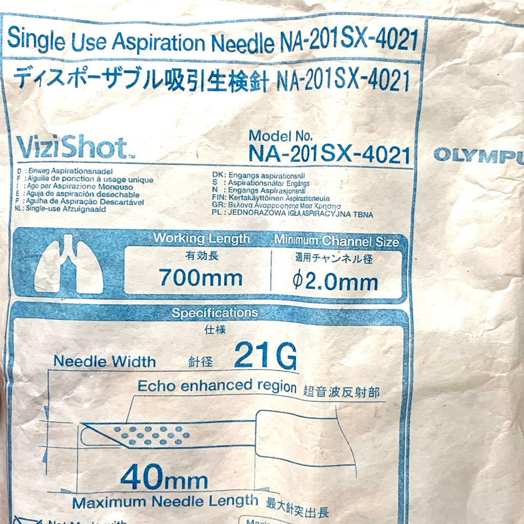 OLYMPUS REF NA-201SX-4021 ViziShot Single Use Aspiration Needle 21G 700mm Exp.2027/09