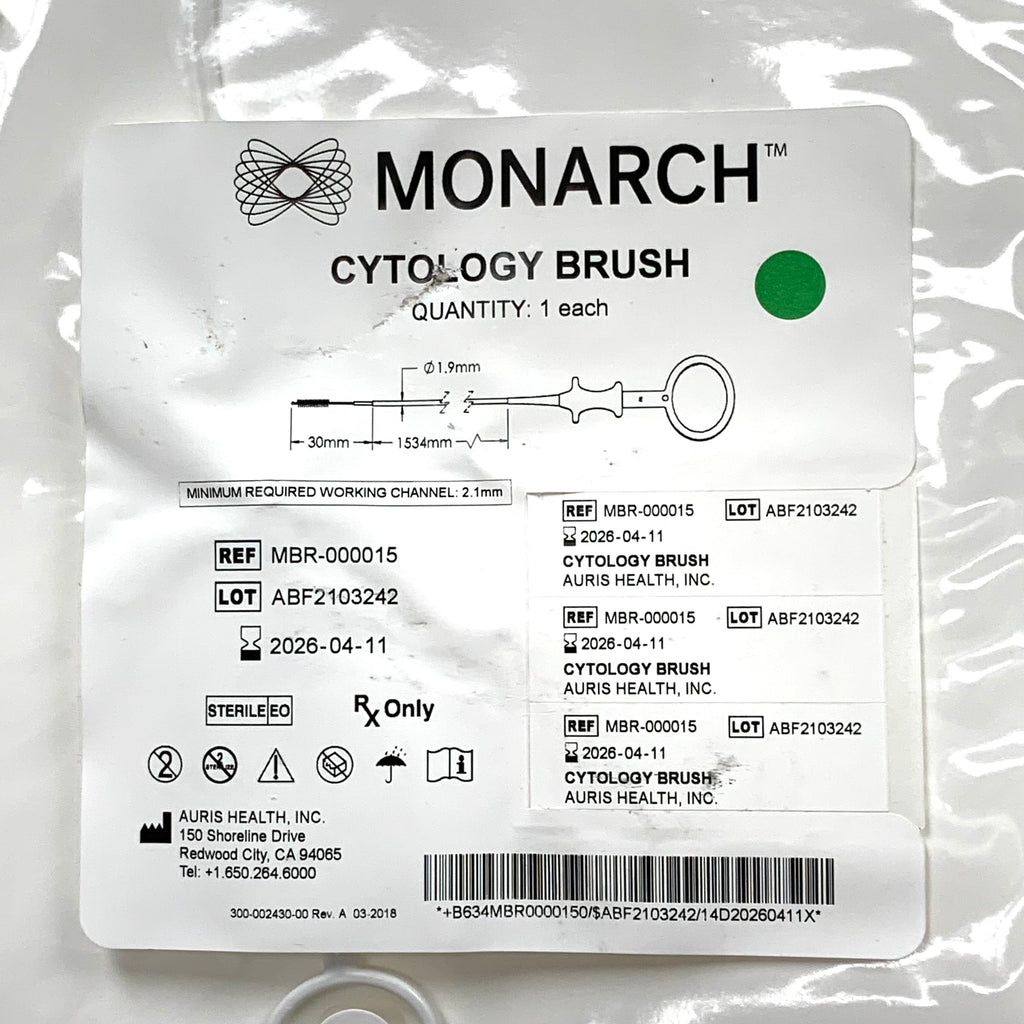 AURIS HEALTH Monarch MBR-000015 Endoscopy Cytology Brush 1.9mm x 30mm x 1534mm Exp.2026/04