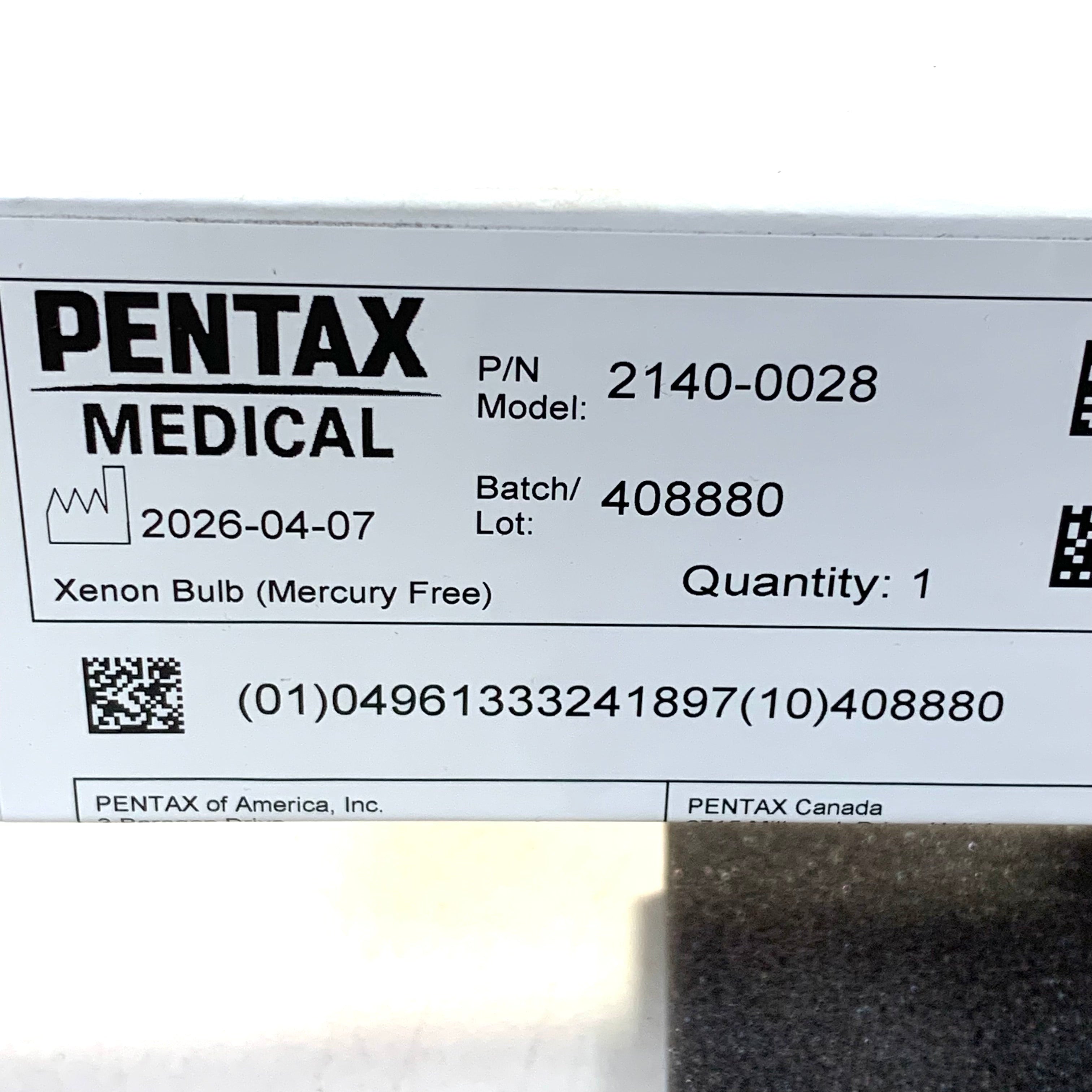 PENTAX REF 2140-0028 Xenon Bulb (Mercury Free)