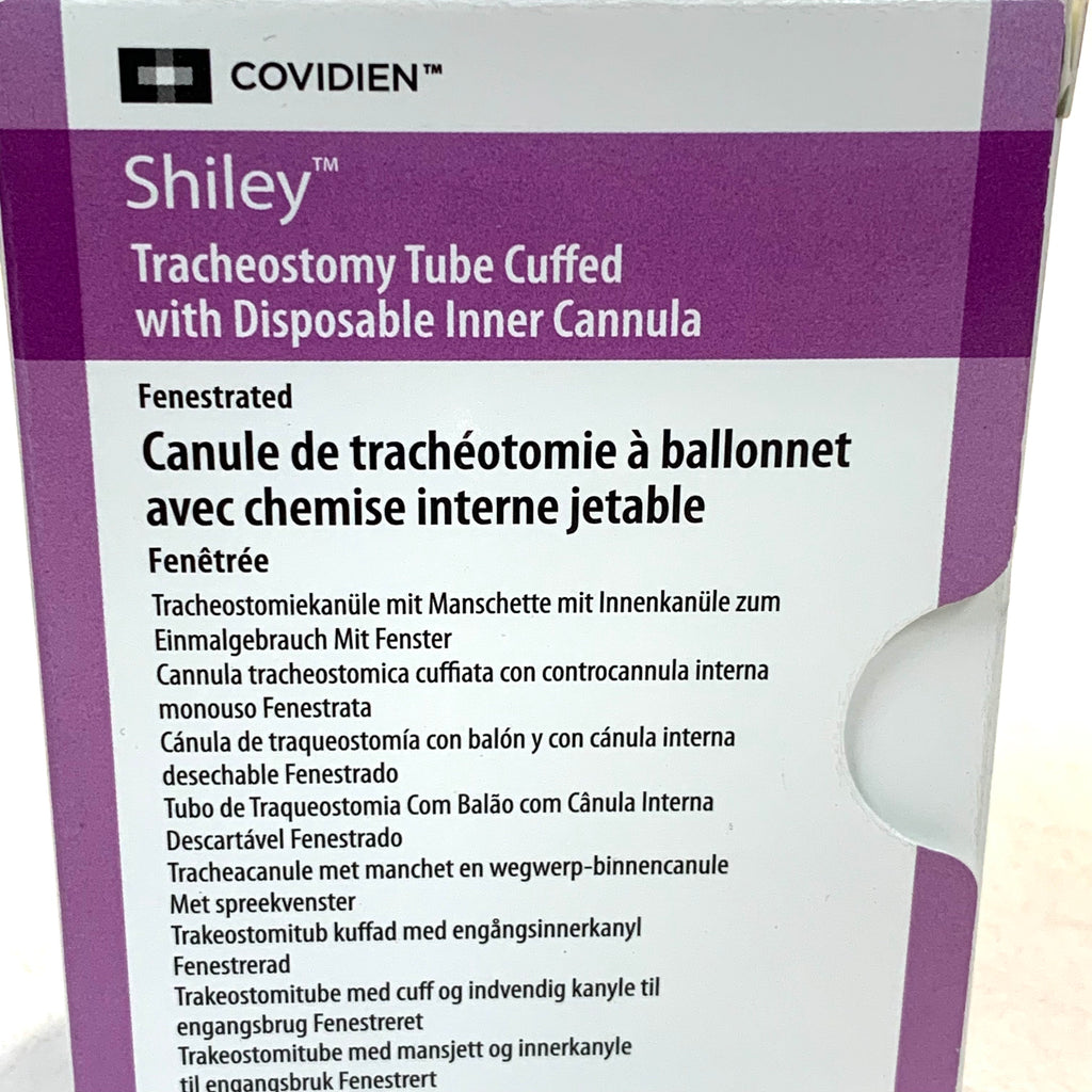 COVIDIEN REF 8DFEN Shiley 8DFEN Fenestrated Tracheostomy Tube Cuffed with Disposable Inner Cannula Exp.2025/10