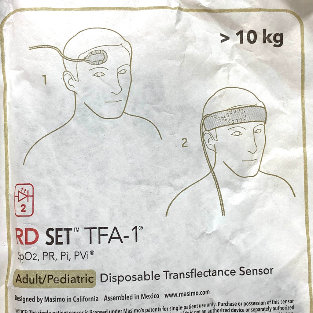 MASIMO REF 4016 RD SET TFA-1 Adult/Pediatric Disposable Transflectance Sensor, Exp.2028/02