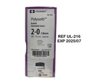 COVIDIEN UL-216 Polysorb Braided Absorbable Suture 2-0 3 Metric 30" 75 cm UNDYED EXP 2025 07