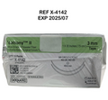 TELEFLEX  X-4142 'cottony' Il White Braided Polyester Fiber Nonabsorbable Surgical Suture EXP 2025 07