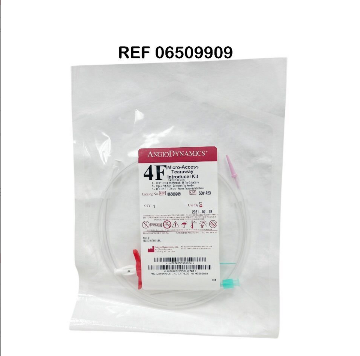 ANGIODYNAMICS INC 06509909 4F Micro-Access Tearaway Introducer Kit EXP 2021 02