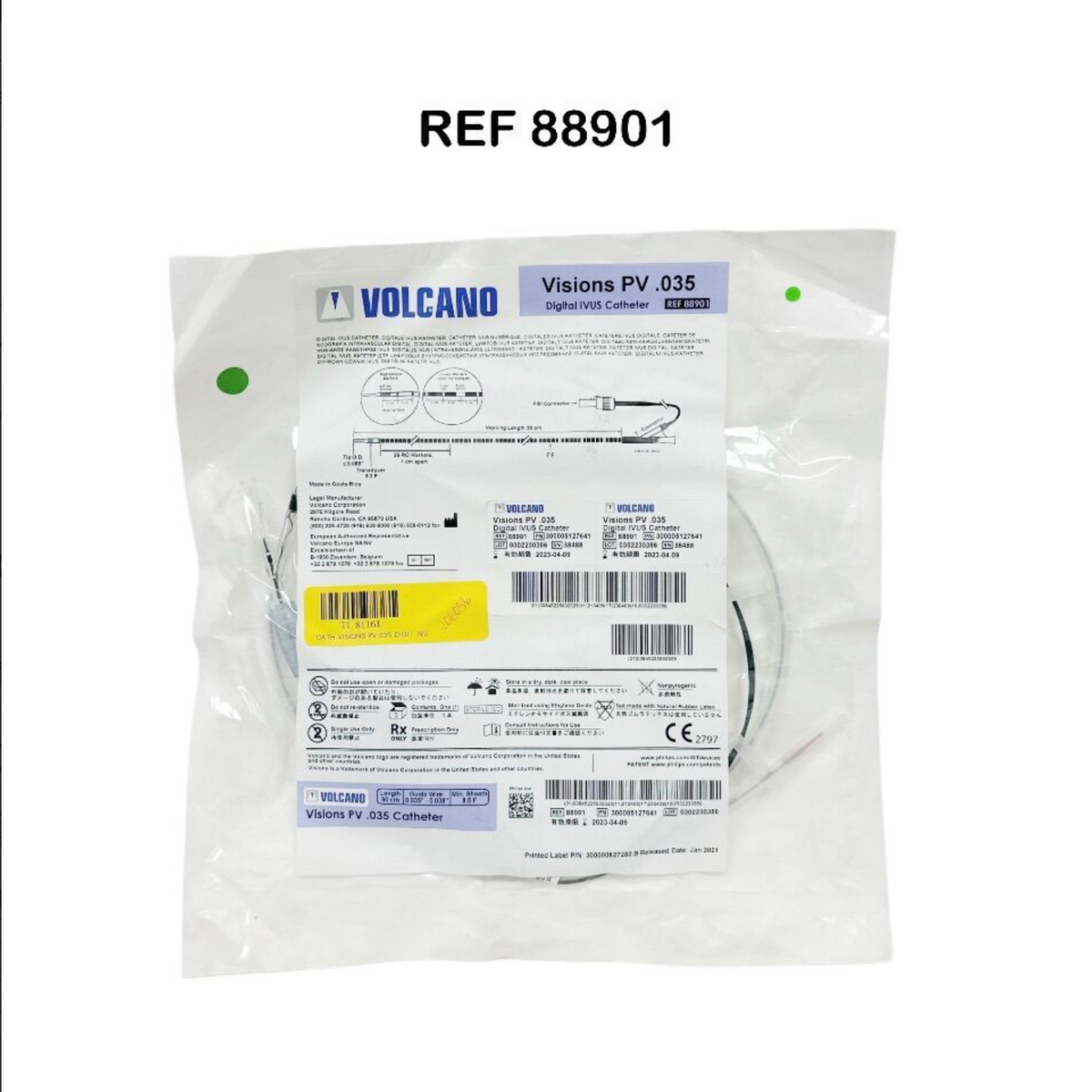 VOLCANO 88901 Visions PV 0.035 Digital IVUS Catheter EXP 2023 04