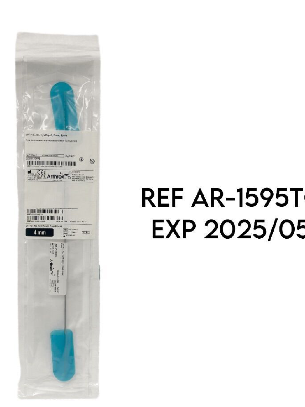 ARTHREX AR-1595TC ACL TIGHTROPE DRILL PIN CLOSED EYELET 4MM EXP 2025 05