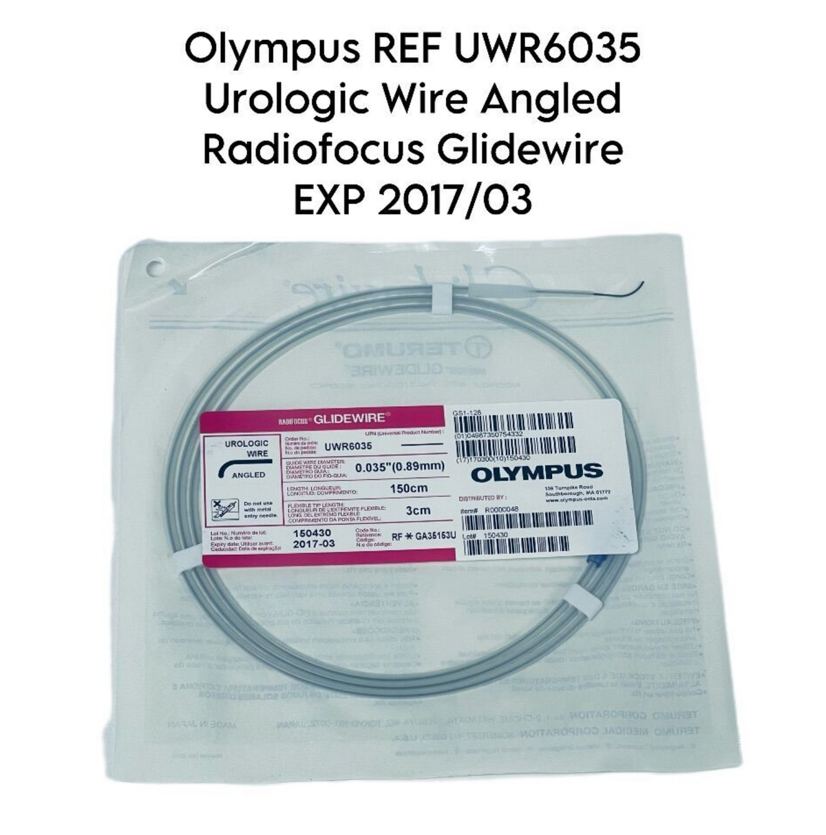 OLYMPUS UWR6035 Urologic Wire Angled Radiofocus Glidewire EXP 2017 03
