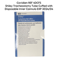 COVIDIEN 4DCFS Shiley Tracheostomy Tube Cuffed with Disposable Inner Cannula EXP 2024 04