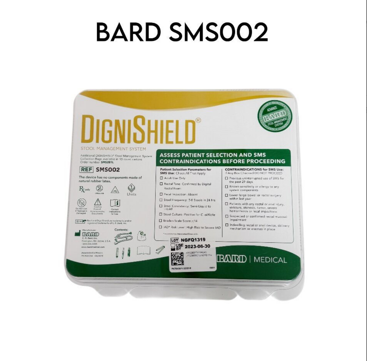 BARD SMS002 DIGNISHIELD STOOL MANAGEMENT SYSTEM EXP 2023 06
