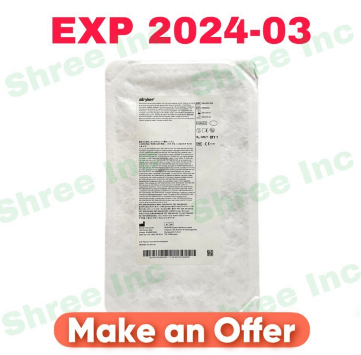 STRYKER 0606-563-000 REVOLUTION CEMENT MIXING SYSTEM EXP 2024 03